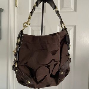 Coach Brown Signature Carly Purse No 60826-12871